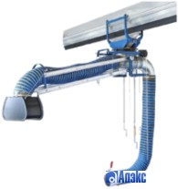 Горизонтальный поворотный рукав с вытяжкой сверху и снизу